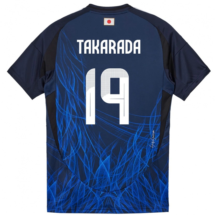 Danxen Mænd Japan Saori Takarada #19 Mørkeblå Hjemmebane Spillertrøjer 24-26 Trøje T-Shirt