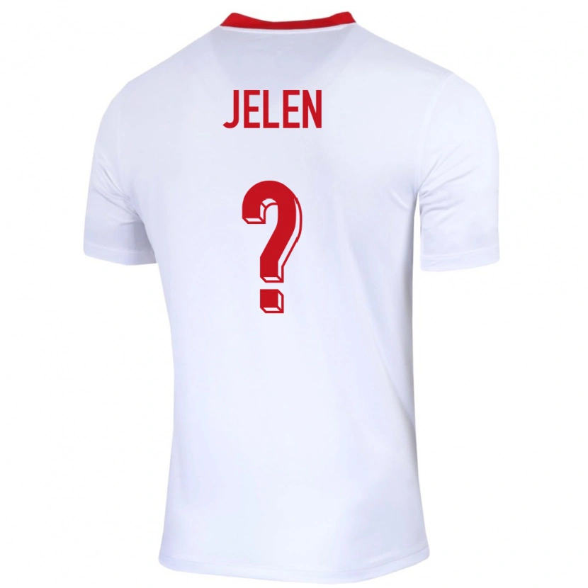 Danxen Mænd Polen Mateusz Jelen #0 Hvid Hjemmebane Spillertrøjer 24-26 Trøje T-Shirt