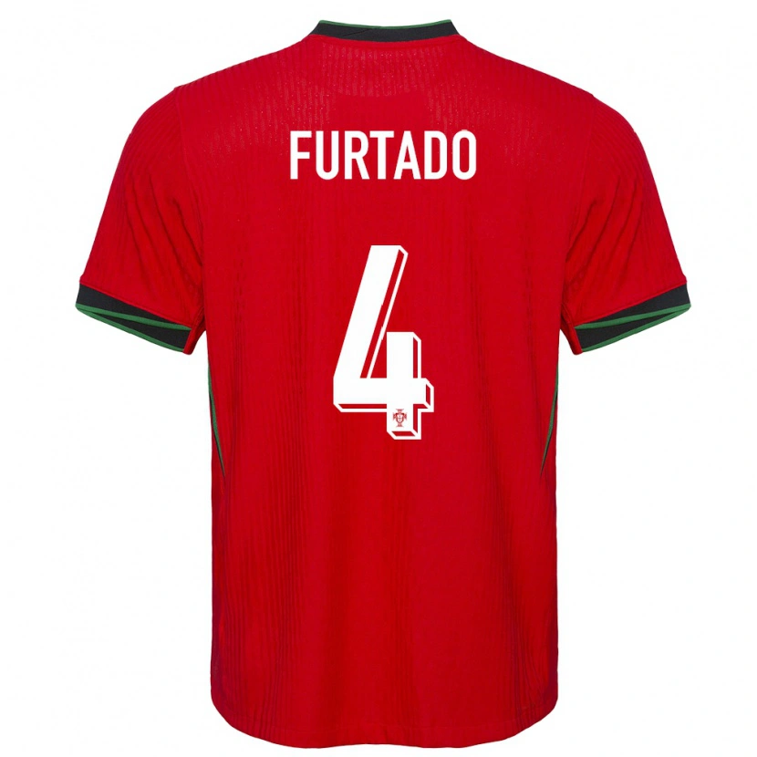 Danxen Mænd Portugal Mauro Furtado #4 Rød Hjemmebane Spillertrøjer 24-26 Trøje T-Shirt