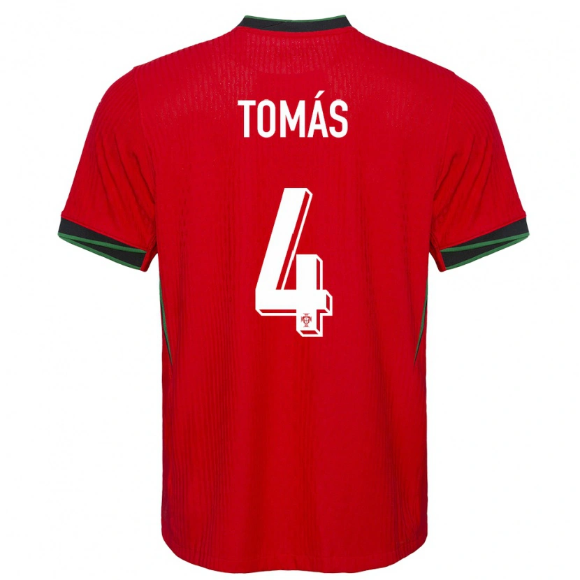 Danxen Mænd Portugal Tomás Ferreira #4 Rød Hjemmebane Spillertrøjer 24-26 Trøje T-Shirt