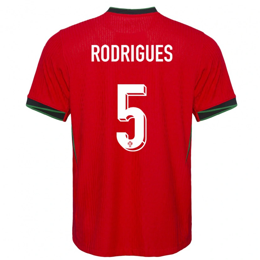 Danxen Mænd Portugal Rafa Rodrigues #5 Rød Hjemmebane Spillertrøjer 24-26 Trøje T-Shirt