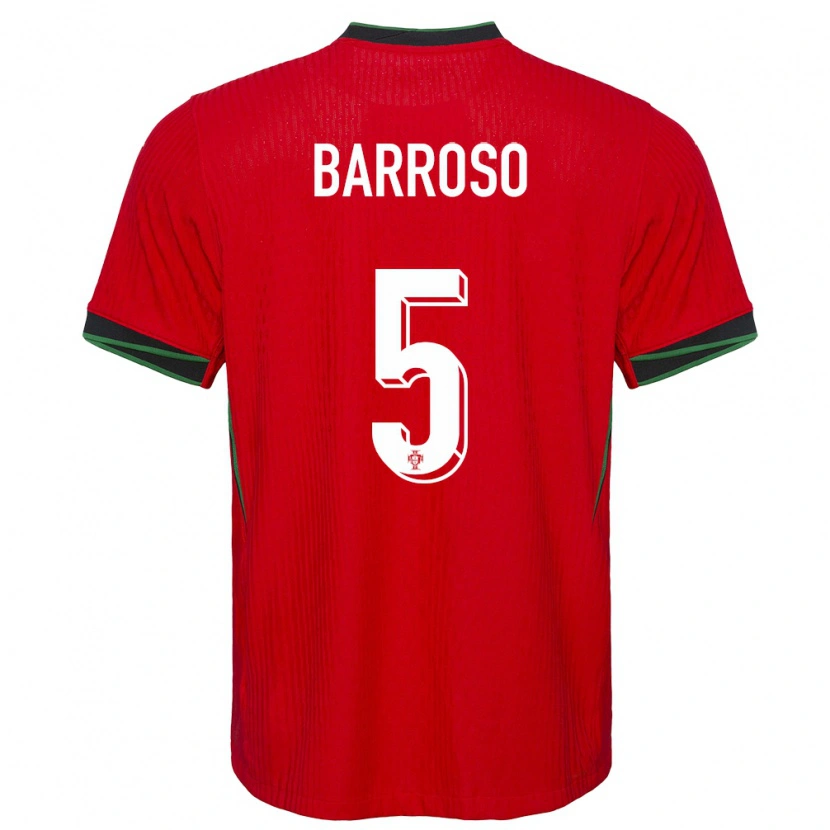 Danxen Mænd Portugal Leonardo Barroso #5 Rød Hjemmebane Spillertrøjer 24-26 Trøje T-Shirt