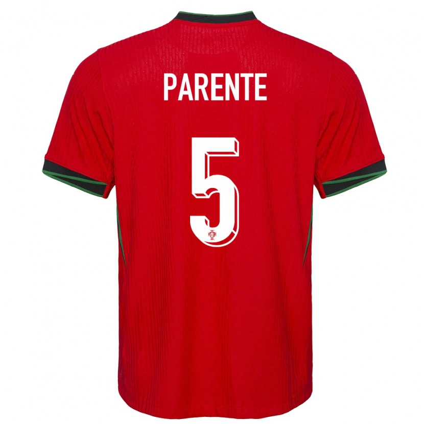 Danxen Mænd Portugal Tiago Parente #5 Rød Hjemmebane Spillertrøjer 24-26 Trøje T-Shirt