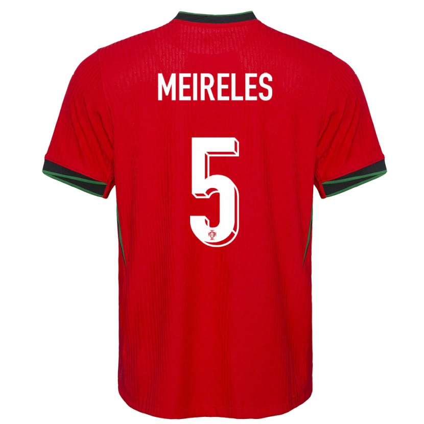 Danxen Mænd Portugal Afonso Meireles #5 Rød Hjemmebane Spillertrøjer 24-26 Trøje T-Shirt