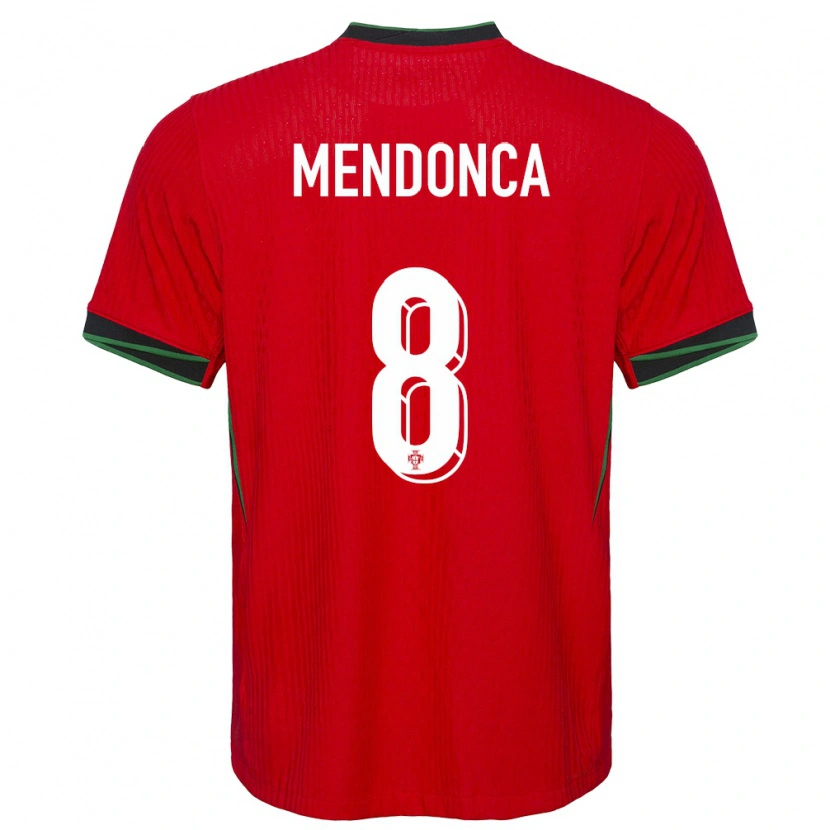 Danxen Mænd Portugal Manuel Mendonça #8 Rød Hjemmebane Spillertrøjer 24-26 Trøje T-Shirt