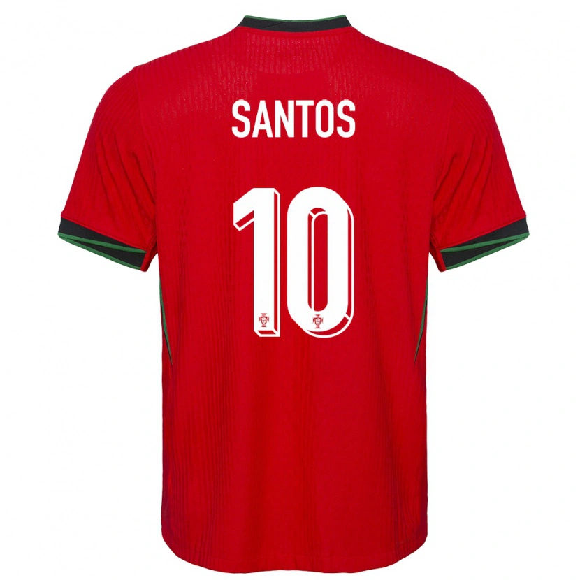 Danxen Mænd Portugal Pedro Santos #10 Rød Hjemmebane Spillertrøjer 24-26 Trøje T-Shirt