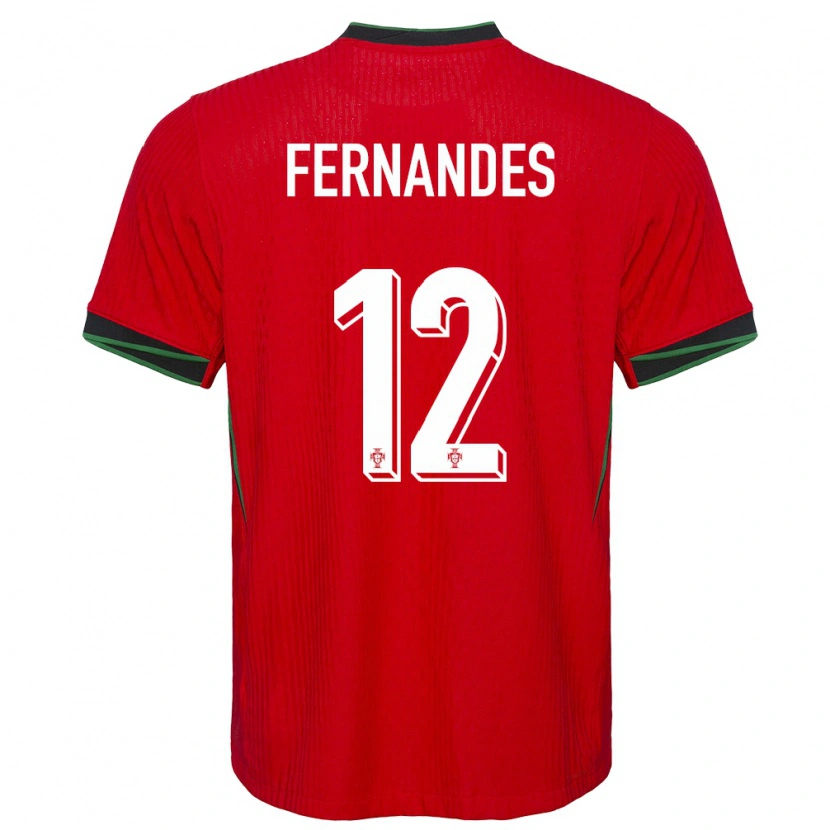 Danxen Mænd Portugal Diogo Fernandes #12 Rød Hjemmebane Spillertrøjer 24-26 Trøje T-Shirt