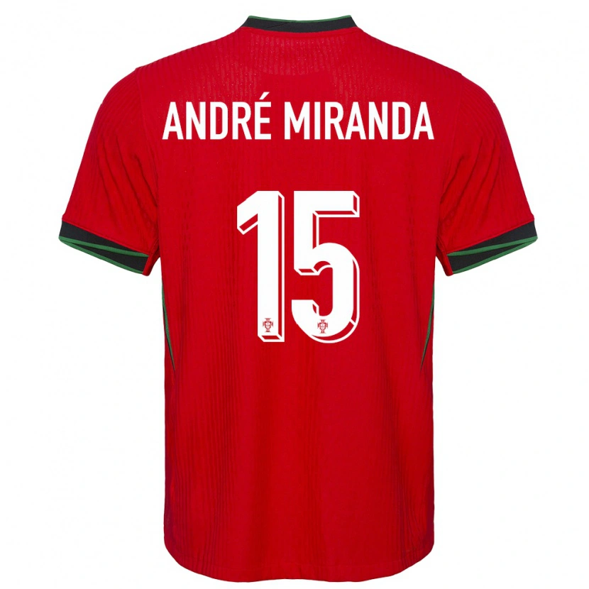 Danxen Mænd Portugal André Miranda #15 Rød Hjemmebane Spillertrøjer 24-26 Trøje T-Shirt