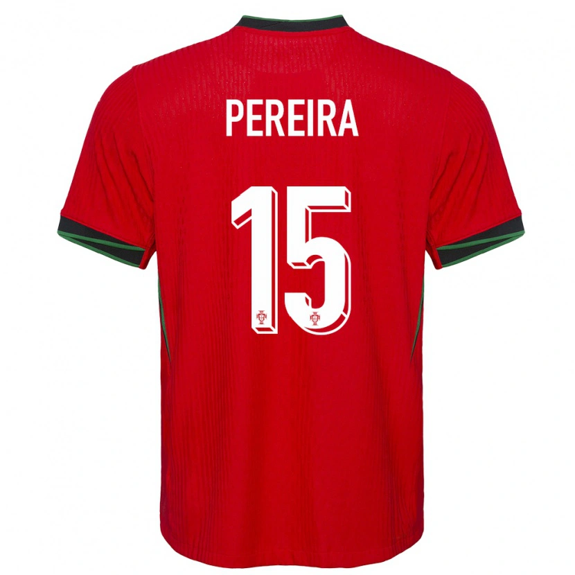 Danxen Mænd Portugal Yoan Pereira #15 Rød Hjemmebane Spillertrøjer 24-26 Trøje T-Shirt