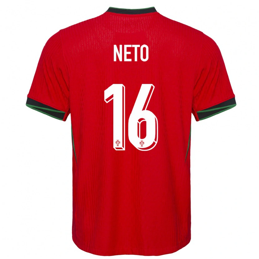 Danxen Mænd Portugal Martim Neto #16 Rød Hjemmebane Spillertrøjer 24-26 Trøje T-Shirt