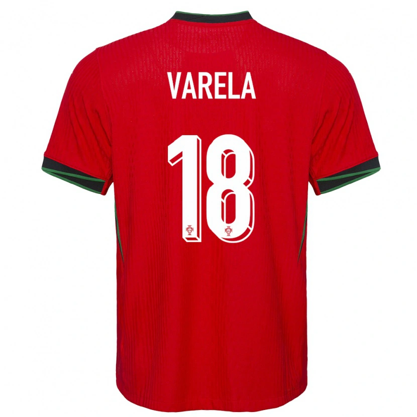 Danxen Mænd Portugal Keyan Varela #18 Rød Hjemmebane Spillertrøjer 24-26 Trøje T-Shirt