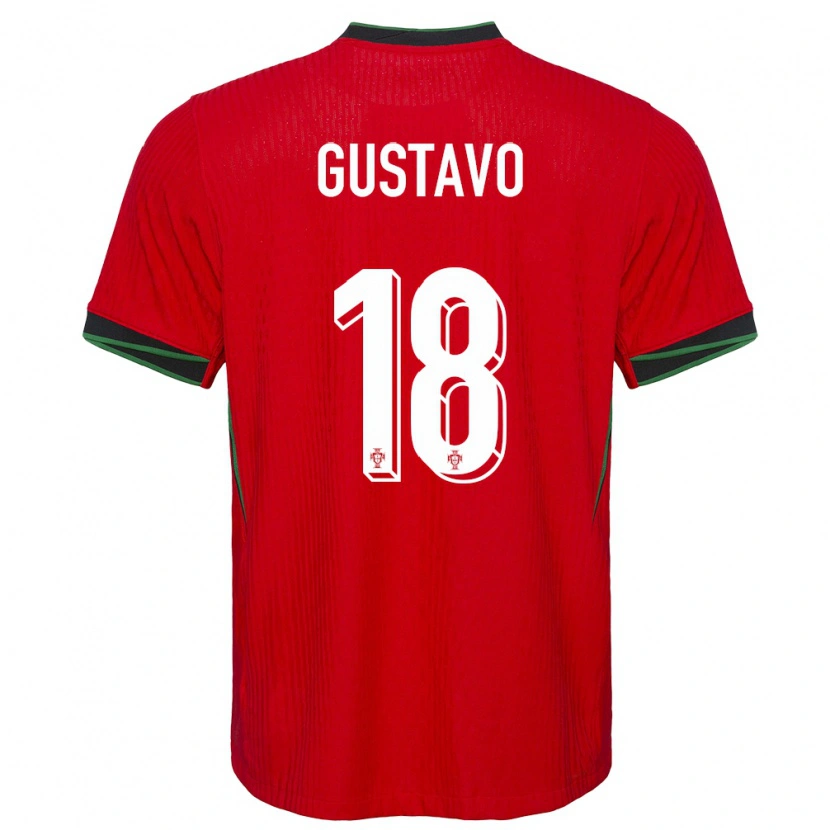 Danxen Mænd Portugal Gustavo Ferreira #18 Rød Hjemmebane Spillertrøjer 24-26 Trøje T-Shirt