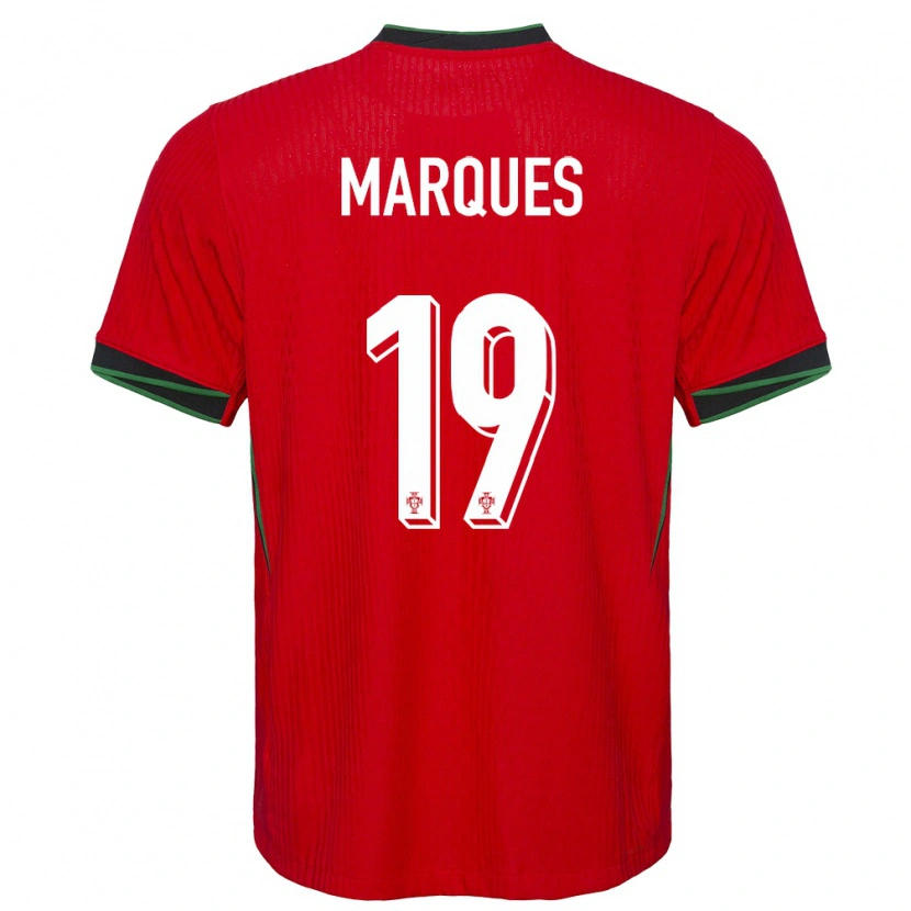 Danxen Mænd Portugal João Marques #19 Rød Hjemmebane Spillertrøjer 24-26 Trøje T-Shirt