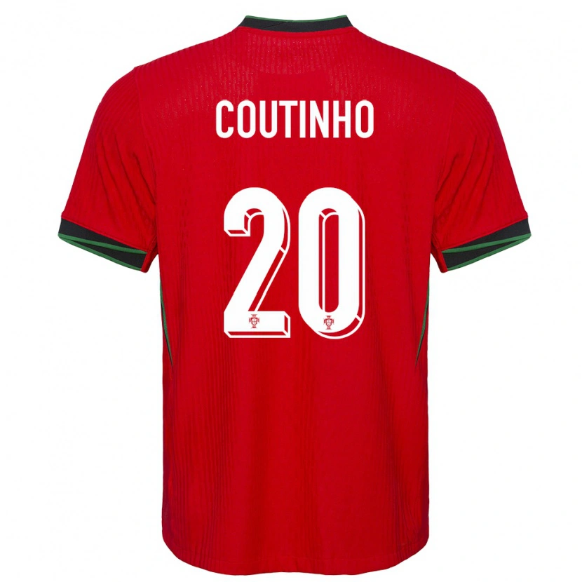 Danxen Mænd Portugal Ricardo Coutinho #20 Rød Hjemmebane Spillertrøjer 24-26 Trøje T-Shirt