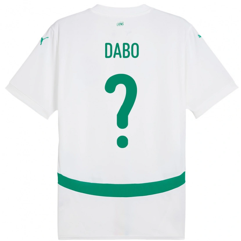 Danxen Mænd Senegal Mouhamed Dabo #0 Hvid Hjemmebane Spillertrøjer 24-26 Trøje T-Shirt