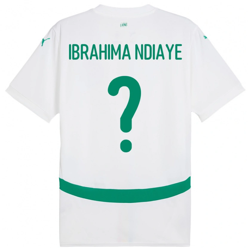 Danxen Mænd Senegal Mbaye Ibrahima Ndiaye #0 Hvid Hjemmebane Spillertrøjer 24-26 Trøje T-Shirt