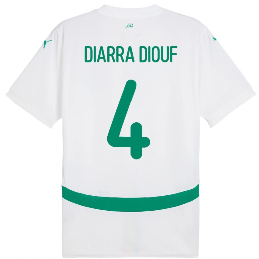 Danxen Mænd Senegal Mame Diarra Diouf #4 Hvid Hjemmebane Spillertrøjer 24-26 Trøje T-Shirt