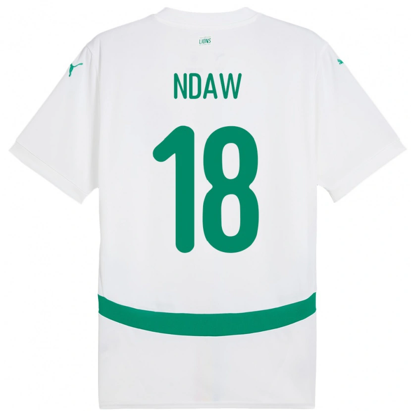 Danxen Mænd Senegal Faly Ndaw #18 Hvid Hjemmebane Spillertrøjer 24-26 Trøje T-Shirt