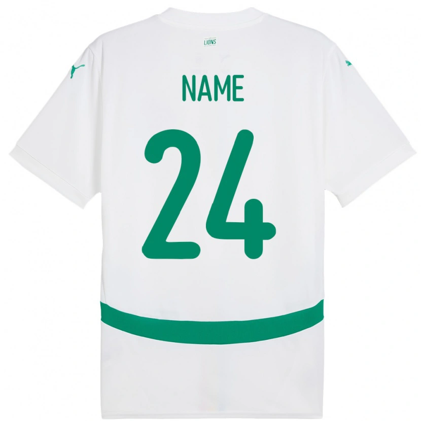 Danxen Mænd Senegal Moustapha Name #24 Hvid Hjemmebane Spillertrøjer 24-26 Trøje T-Shirt