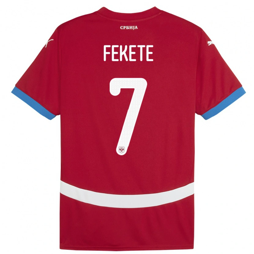 Danxen Mænd Serbien Danilo Fekete #7 Rød Hjemmebane Spillertrøjer 24-26 Trøje T-Shirt