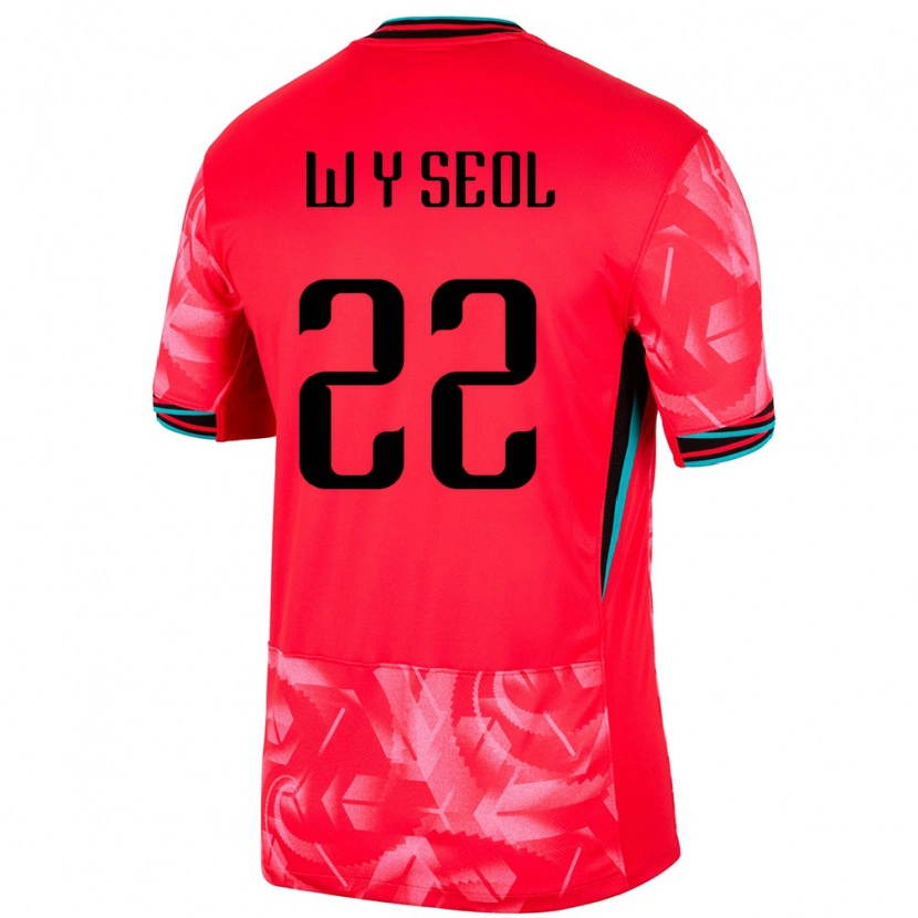 Danxen Mænd Sydkorea Young-Woo Seol #22 Rød Hjemmebane Spillertrøjer 24-26 Trøje T-Shirt