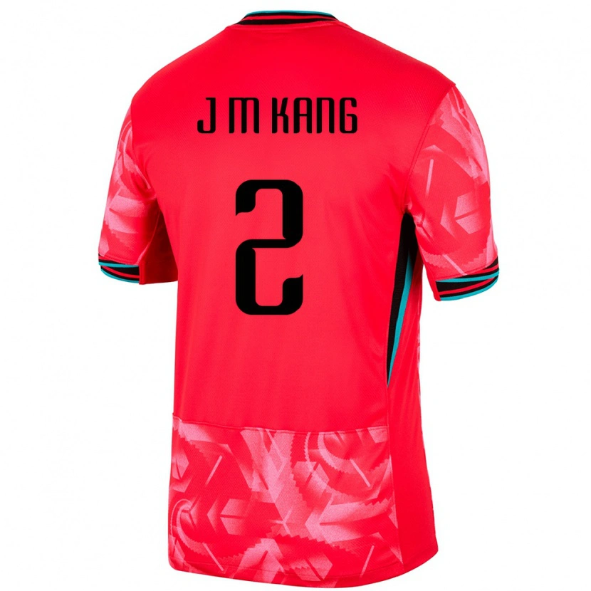 Danxen Mænd Sydkorea Min-Jun Kang #2 Rød Hjemmebane Spillertrøjer 24-26 Trøje T-Shirt