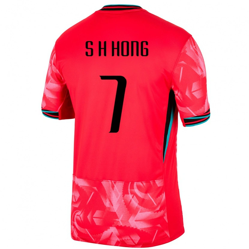 Danxen Mænd Sydkorea Si-Hoo Hong #7 Rød Hjemmebane Spillertrøjer 24-26 Trøje T-Shirt