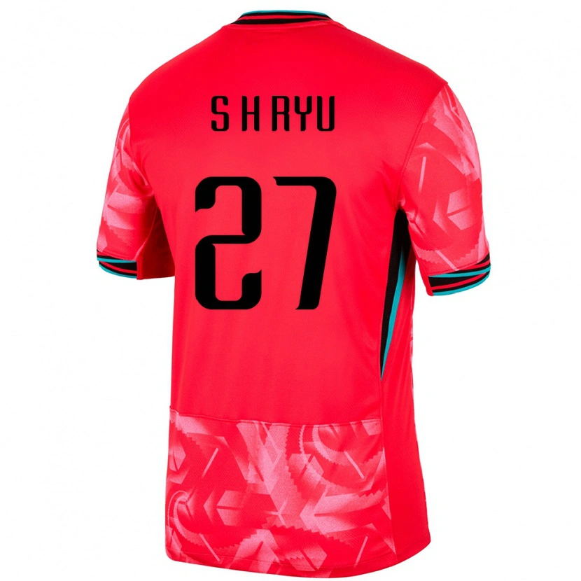 Danxen Mænd Sydkorea Hye-Sung Ryu #27 Rød Hjemmebane Spillertrøjer 24-26 Trøje T-Shirt