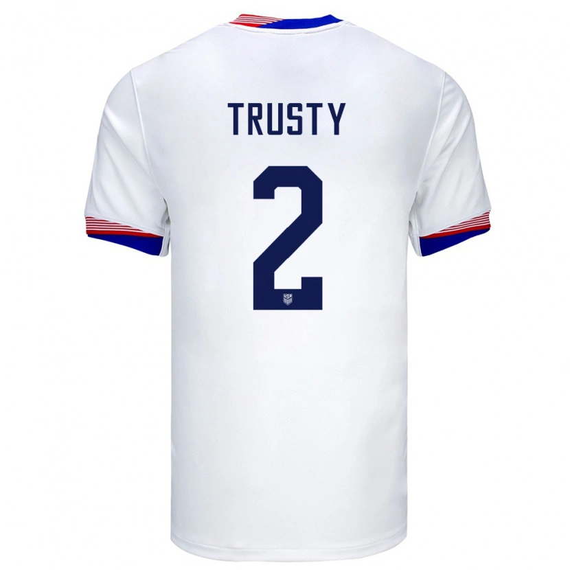 Danxen Mænd Usa Auston Trusty #2 Hvid Hjemmebane Spillertrøjer 24-26 Trøje T-Shirt