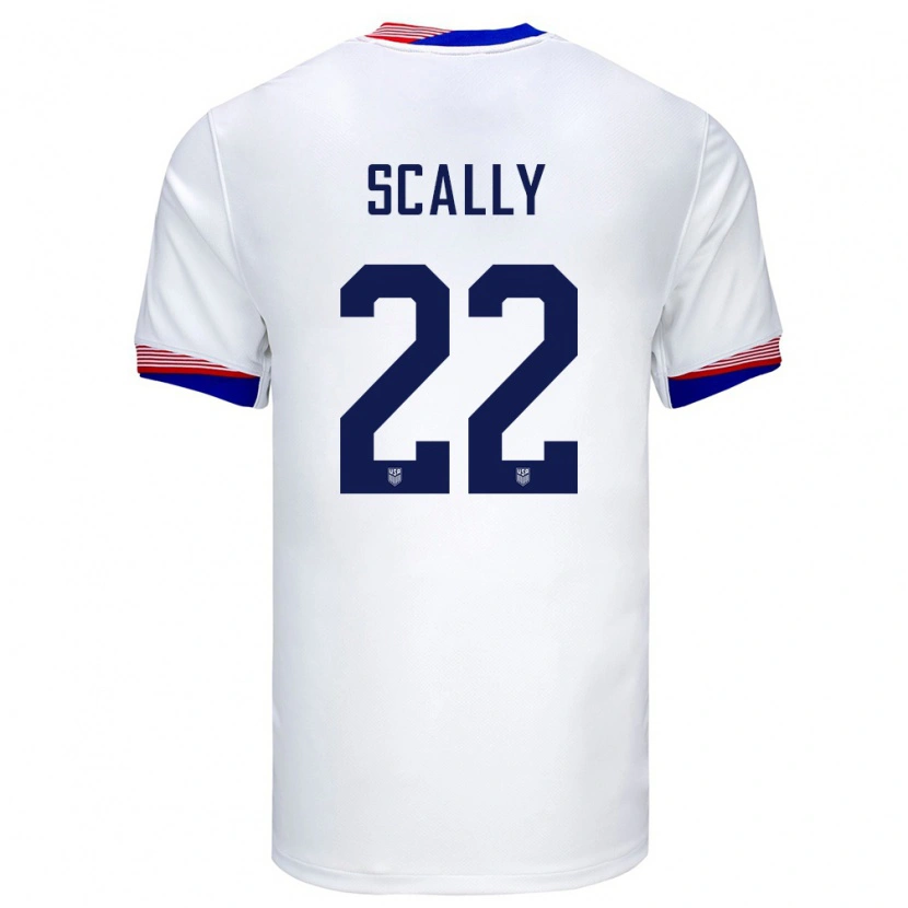 Danxen Mænd Usa Joe Scally #22 Hvid Hjemmebane Spillertrøjer 24-26 Trøje T-Shirt