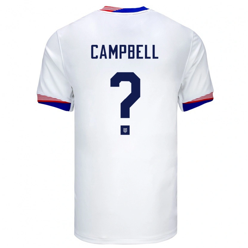 Danxen Mænd Usa Cole Campbell #0 Hvid Hjemmebane Spillertrøjer 24-26 Trøje T-Shirt