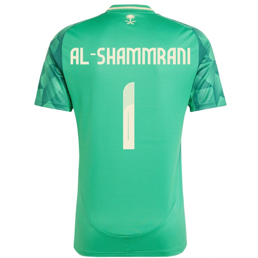 Danxen Mænd Saudi-Arabien Faisal Al-Shammrani #1 Grøn Hjemmebane Spillertrøjer 24-26 Trøje T-Shirt