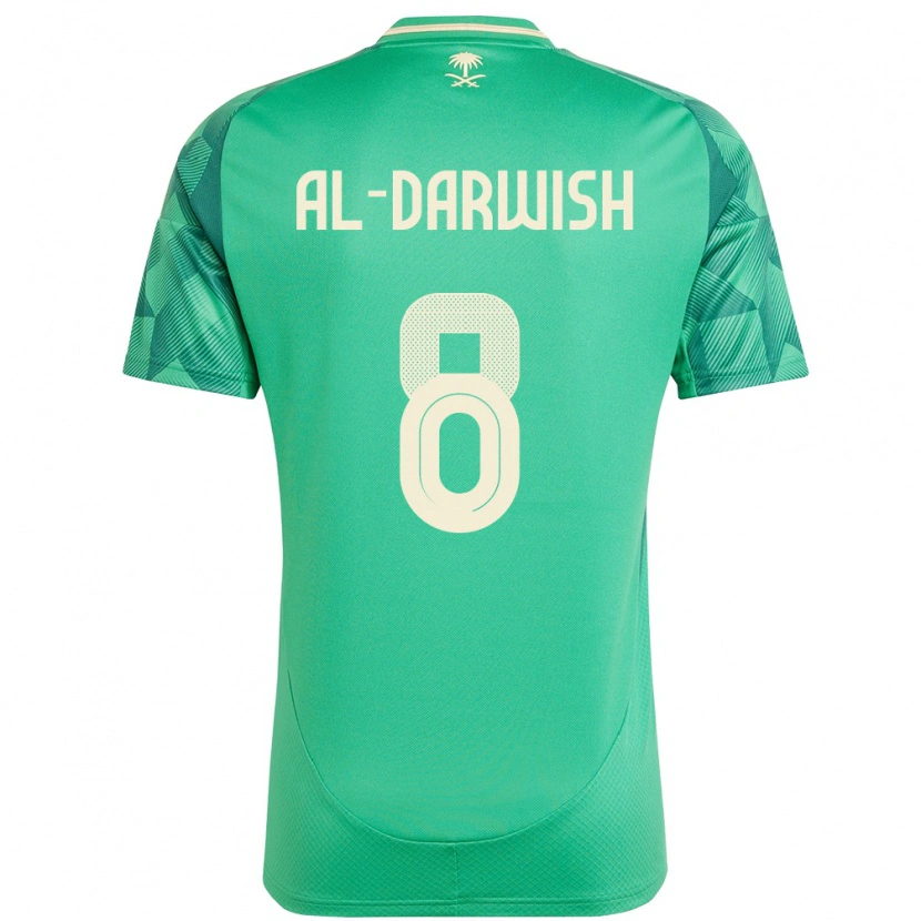 Danxen Mænd Saudi-Arabien Mohammed Al-Darwish #8 Grøn Hjemmebane Spillertrøjer 24-26 Trøje T-Shirt