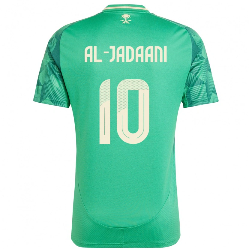 Danxen Mænd Saudi-Arabien Nawaf Al-Jadaani #10 Grøn Hjemmebane Spillertrøjer 24-26 Trøje T-Shirt