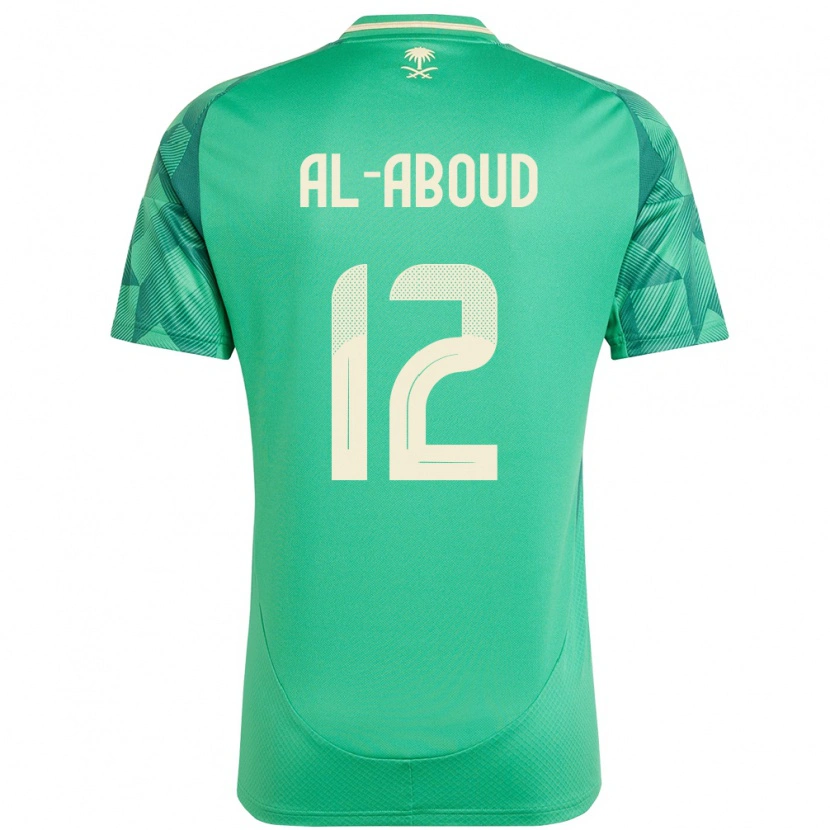 Danxen Mænd Saudi-Arabien Mehdi Al-Aboud #12 Grøn Hjemmebane Spillertrøjer 24-26 Trøje T-Shirt