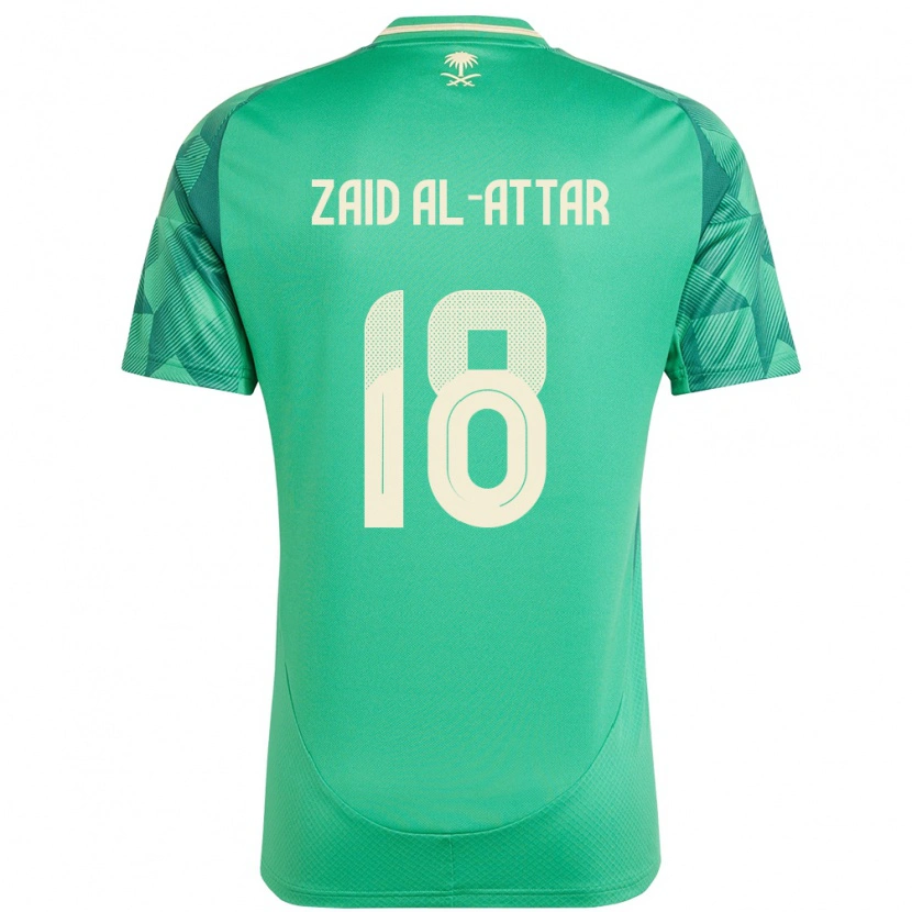 Danxen Mænd Saudi-Arabien Ramez Zaid Al-Attar #18 Grøn Hjemmebane Spillertrøjer 24-26 Trøje T-Shirt