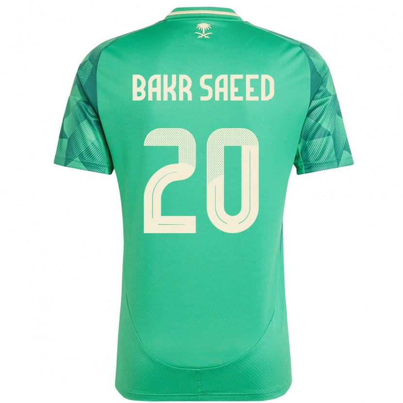 Danxen Mænd Saudi-Arabien Abu Bakr Saeed #20 Grøn Hjemmebane Spillertrøjer 24-26 Trøje T-Shirt