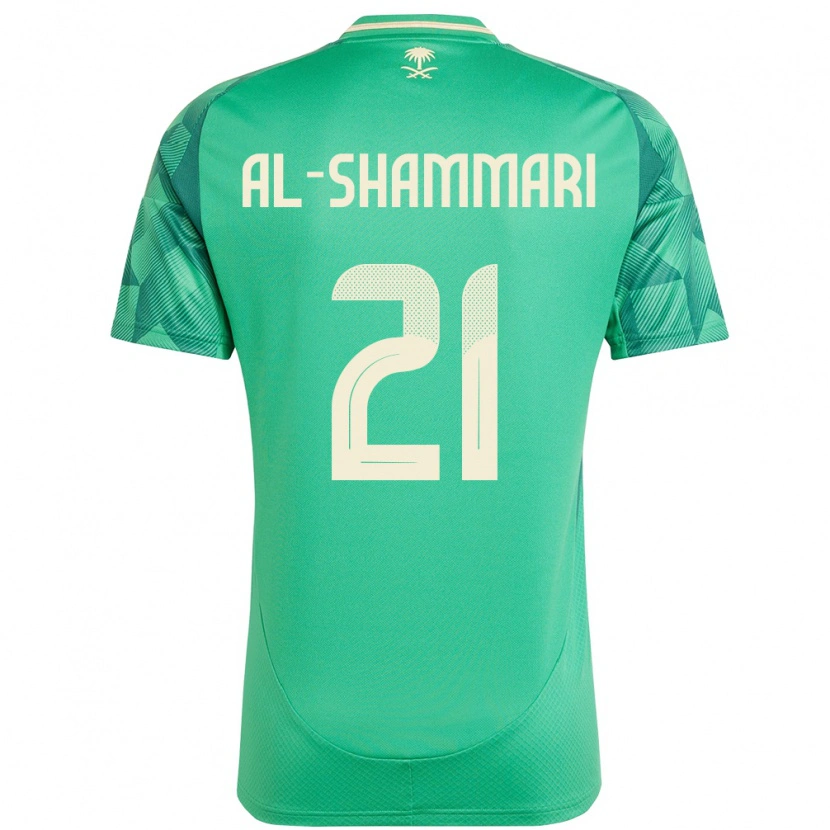 Danxen Mænd Saudi-Arabien Musaed Al-Shammari #21 Grøn Hjemmebane Spillertrøjer 24-26 Trøje T-Shirt