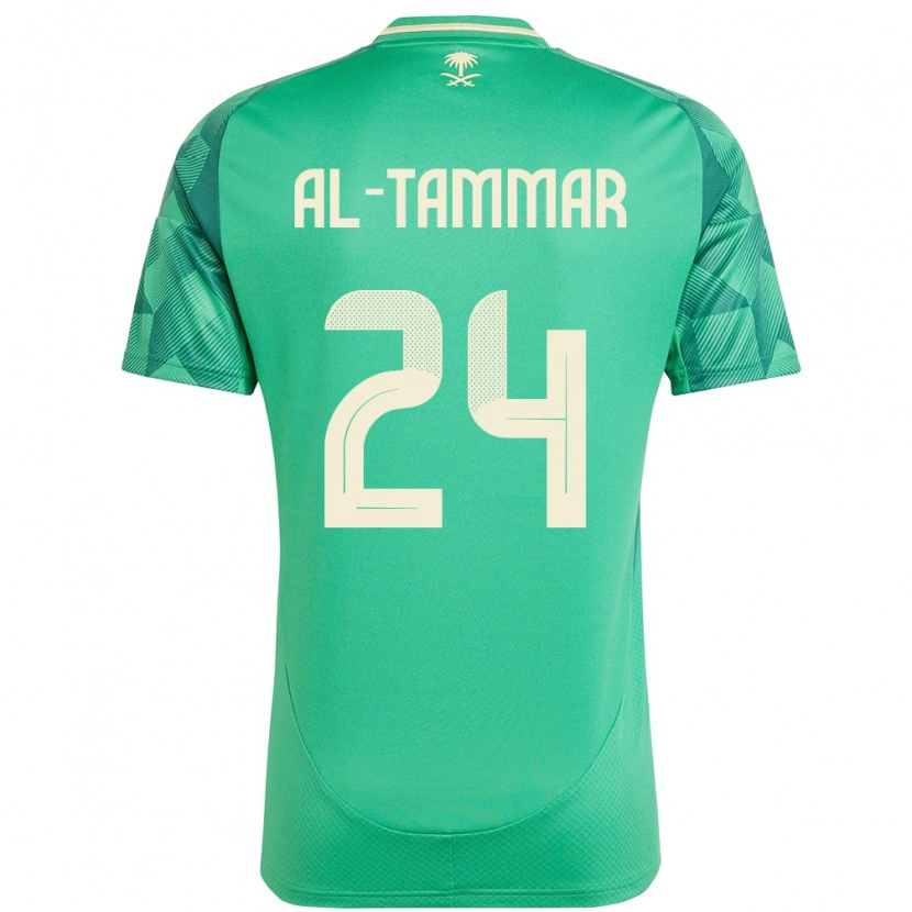 Danxen Mænd Saudi-Arabien Abdulaziz Al-Tammar #24 Grøn Hjemmebane Spillertrøjer 24-26 Trøje T-Shirt