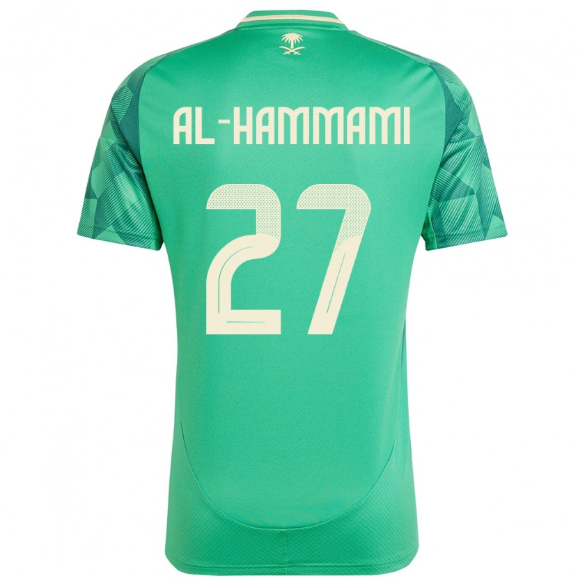 Danxen Mænd Saudi-Arabien Hammam Al-Hammami #27 Grøn Hjemmebane Spillertrøjer 24-26 Trøje T-Shirt