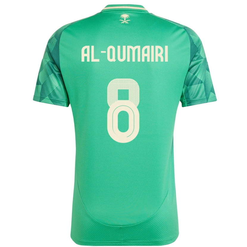 Danxen Mænd Saudi-Arabien Nawaf Al Qumairi #8 Grøn Hjemmebane Spillertrøjer 24-26 Trøje T-Shirt