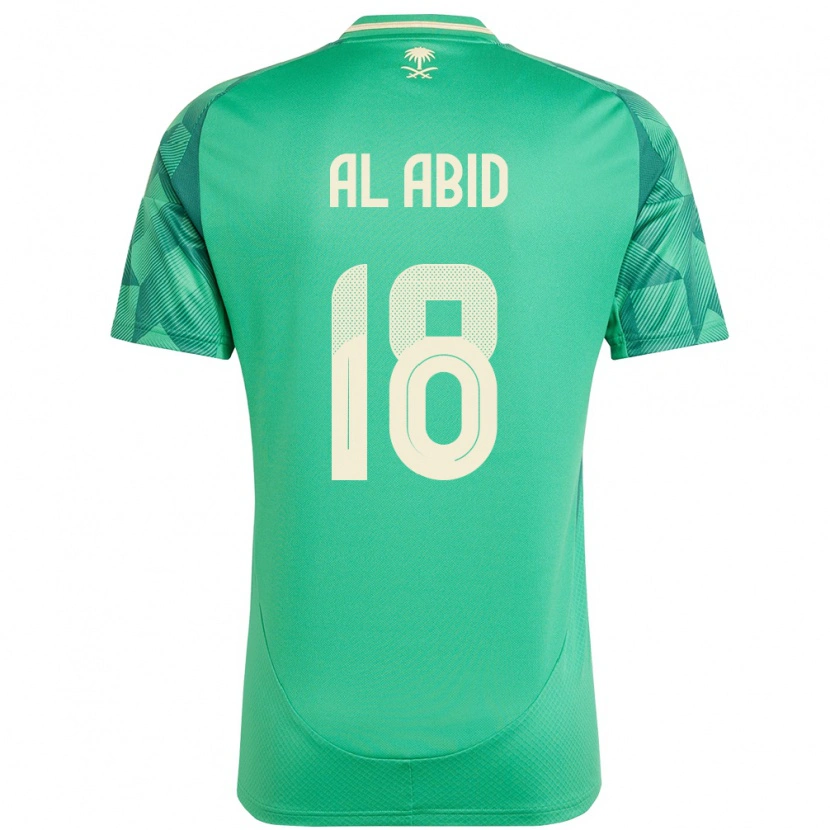 Danxen Mænd Saudi-Arabien Nawaf Al Abid #18 Grøn Hjemmebane Spillertrøjer 24-26 Trøje T-Shirt