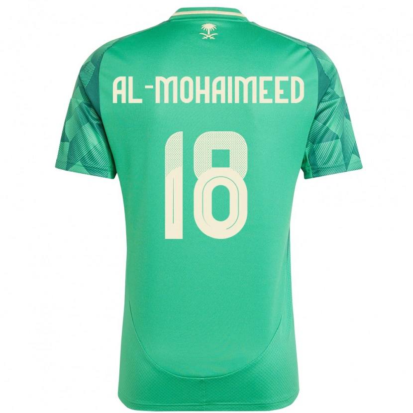 Danxen Mænd Saudi-Arabien Samer Al Mohaimeed #18 Grøn Hjemmebane Spillertrøjer 24-26 Trøje T-Shirt