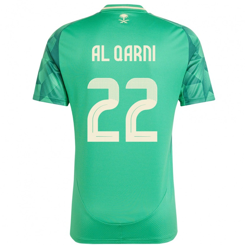 Danxen Mænd Saudi-Arabien Fawaz Al Qarni #22 Grøn Hjemmebane Spillertrøjer 24-26 Trøje T-Shirt