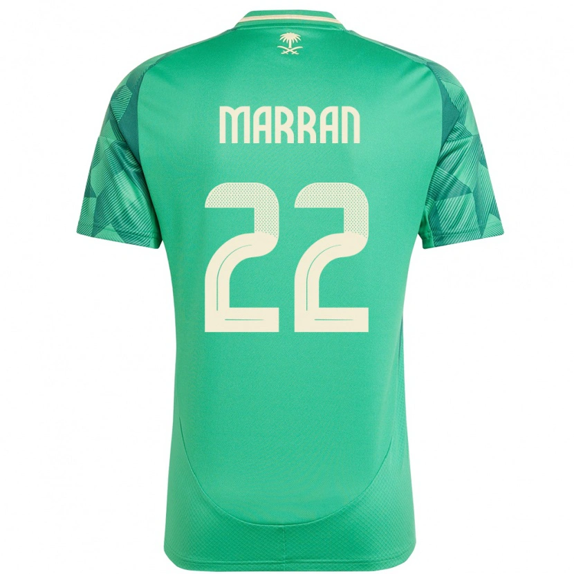 Danxen Mænd Saudi-Arabien Mohammed Marran #22 Grøn Hjemmebane Spillertrøjer 24-26 Trøje T-Shirt