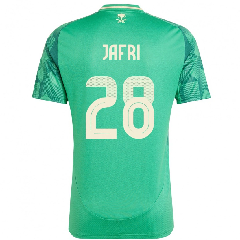 Danxen Mænd Saudi-Arabien Farah Jafri #28 Grøn Hjemmebane Spillertrøjer 24-26 Trøje T-Shirt