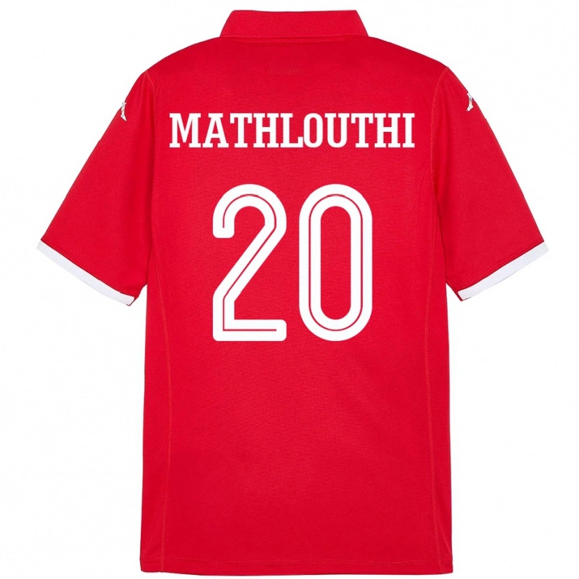 Danxen Mænd Tunesien Hamza Mathlouthi #20 Rød Hjemmebane Spillertrøjer 24-26 Trøje T-Shirt