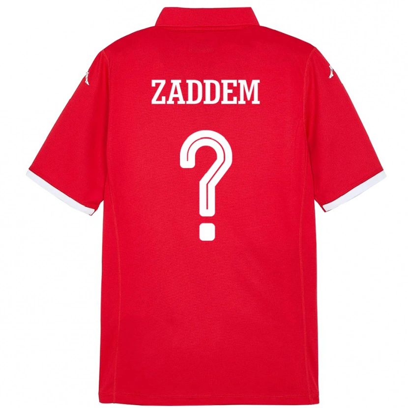 Danxen Mænd Tunesien Mootez Zaddem #0 Rød Hjemmebane Spillertrøjer 24-26 Trøje T-Shirt