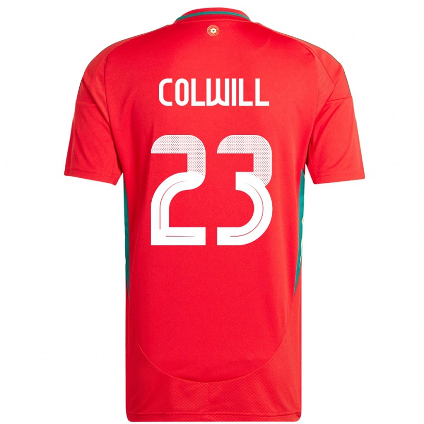 Danxen Mænd Wales Joel Colwill #23 Rød Hjemmebane Spillertrøjer 24-26 Trøje T-Shirt