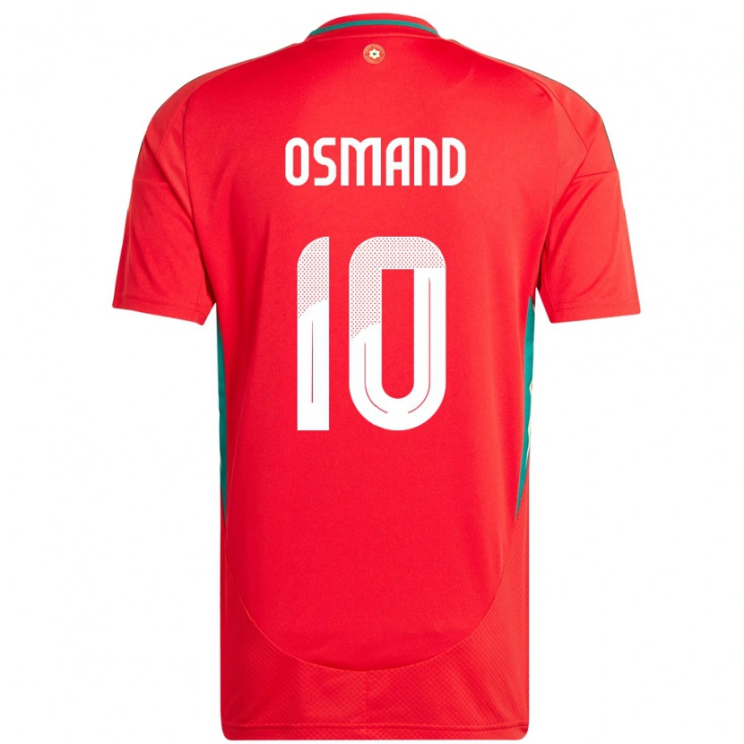 Danxen Mænd Wales Callum Osmand #10 Rød Hjemmebane Spillertrøjer 24-26 Trøje T-Shirt